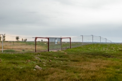 The predator free fence running mourned Tiverton Farm in Victoria, Australia