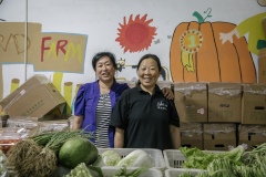 Left, Han Shuhua, local villager. She’s been working at Shared Harvest for 2 years and half. Right, Zhu Shujun, local villager. She’s been working at Shared Harvest for 3 years. Every Friday is the busiest in the packaging room. They can get twice as many orders on Friday than usual.