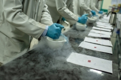 Lab technicians works in R&D facility of the Jain Irrigation in Jalgoan.