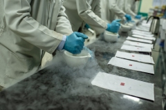Lab technicians works in R&amp;D facility of the Jain Irrigation in Jalgoan.